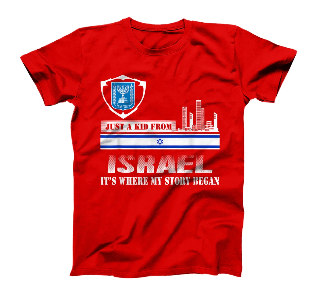 Israel Flag Map - Israel Country T-Shirt