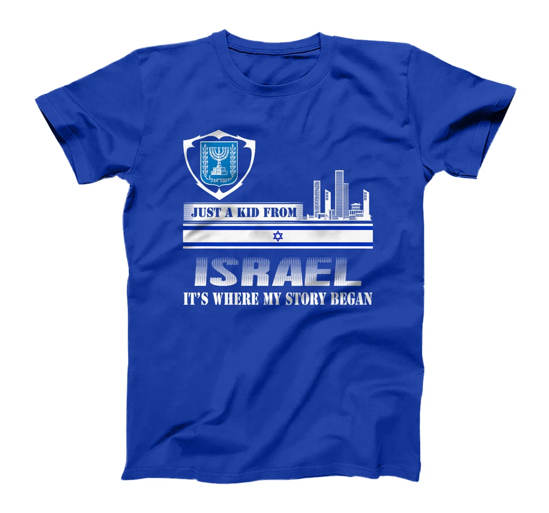 Israel Flag Map - Israel Country Premium T-Shirt