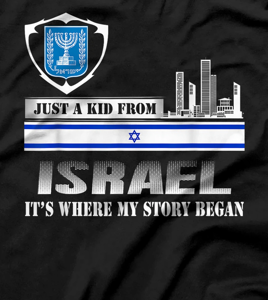 Israel Flag Map - Israel Country T-Shirt