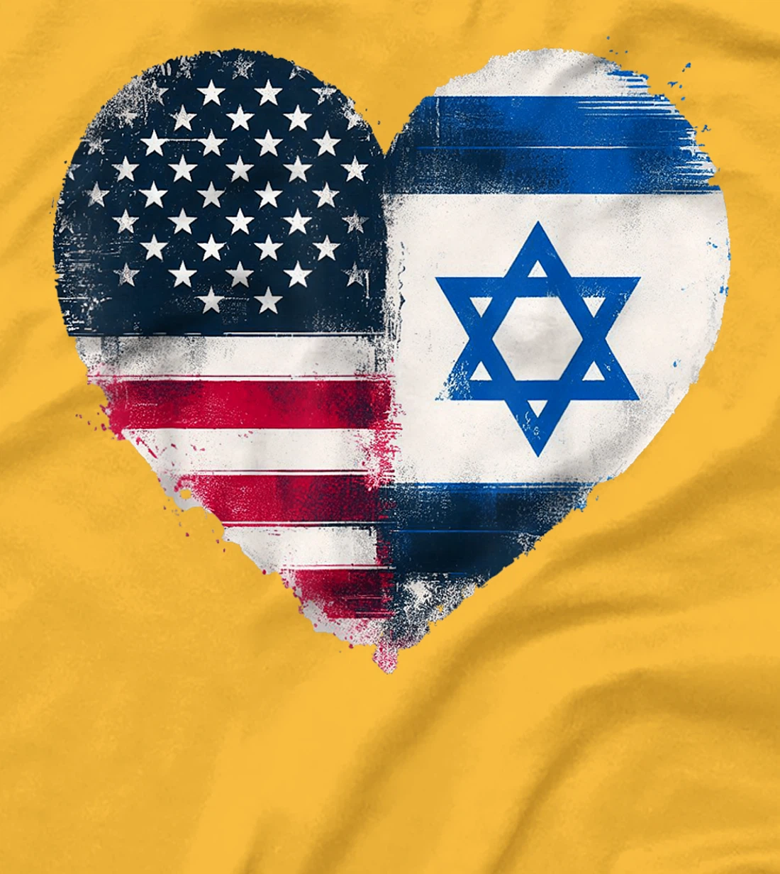 Womens USA Israel Heart - Dual Citizenship T-Shirt