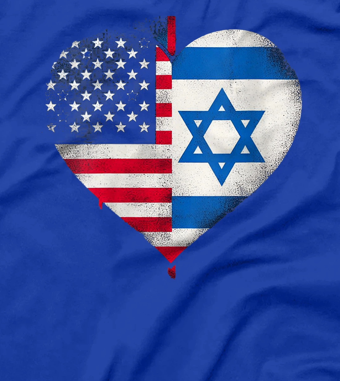 Womens USA Israel Heart - Dual Citizenship T-Shirt