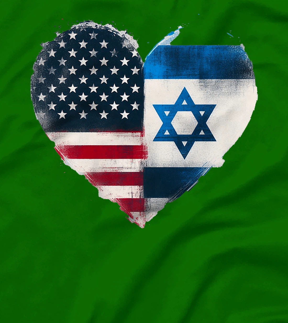 Womens USA Israel Heart - Dual Citizenship T-Shirt