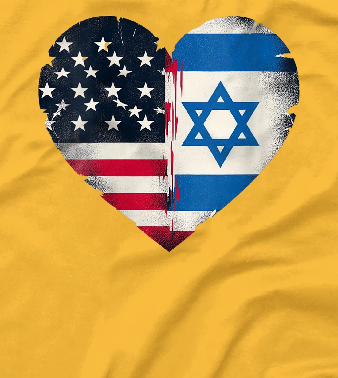 Womens USA Israel Heart - Dual Citizenship T-Shirt