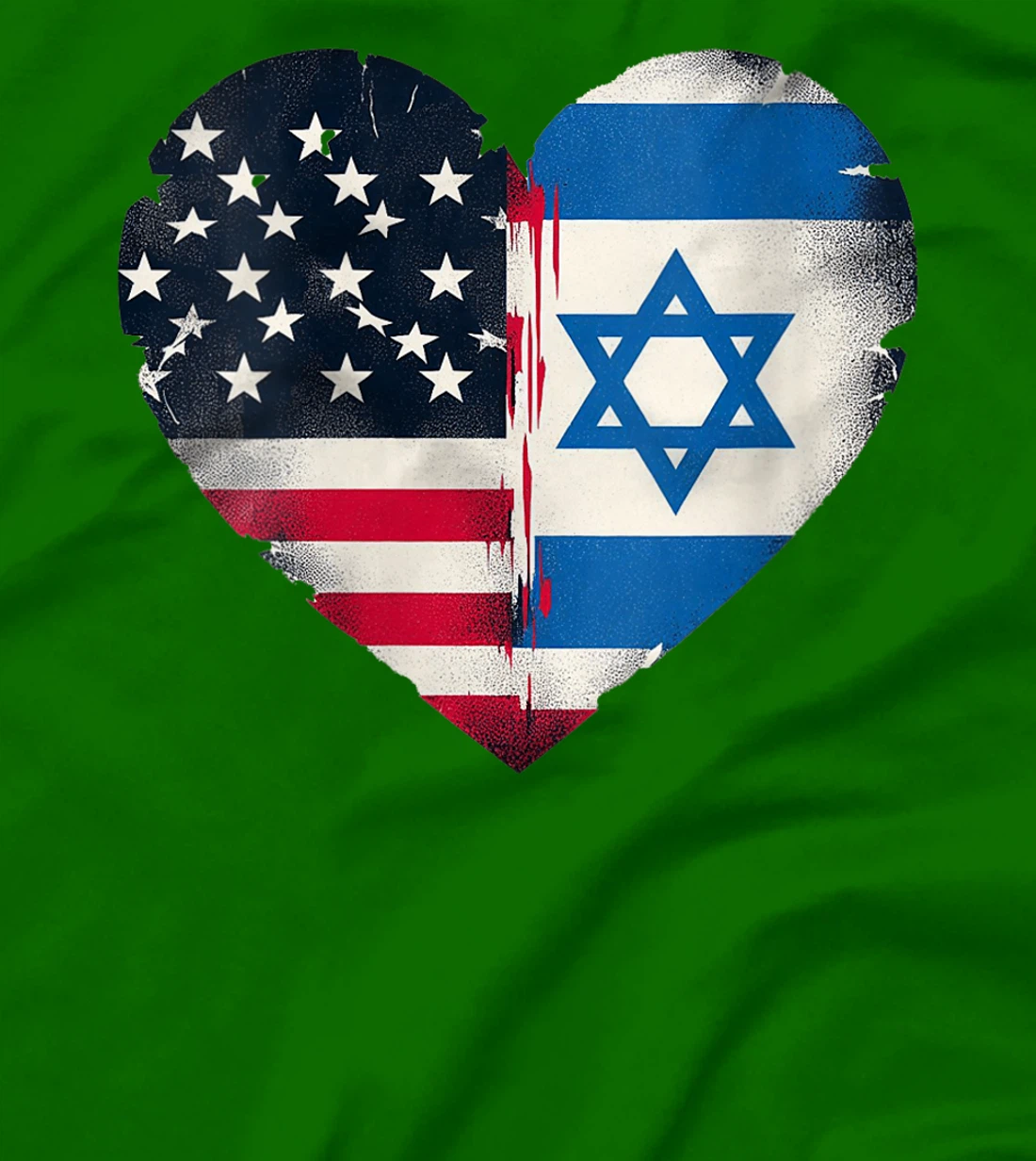 Womens USA Israel Heart - Dual Citizenship T-Shirt