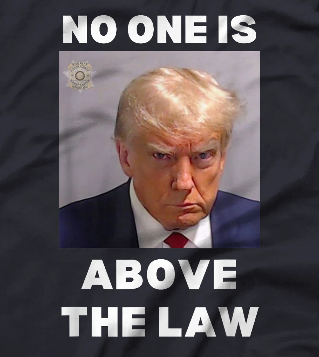 Donald Trump Mug Shot, No One Is Above The Law, Anti-Trump T-Shirt