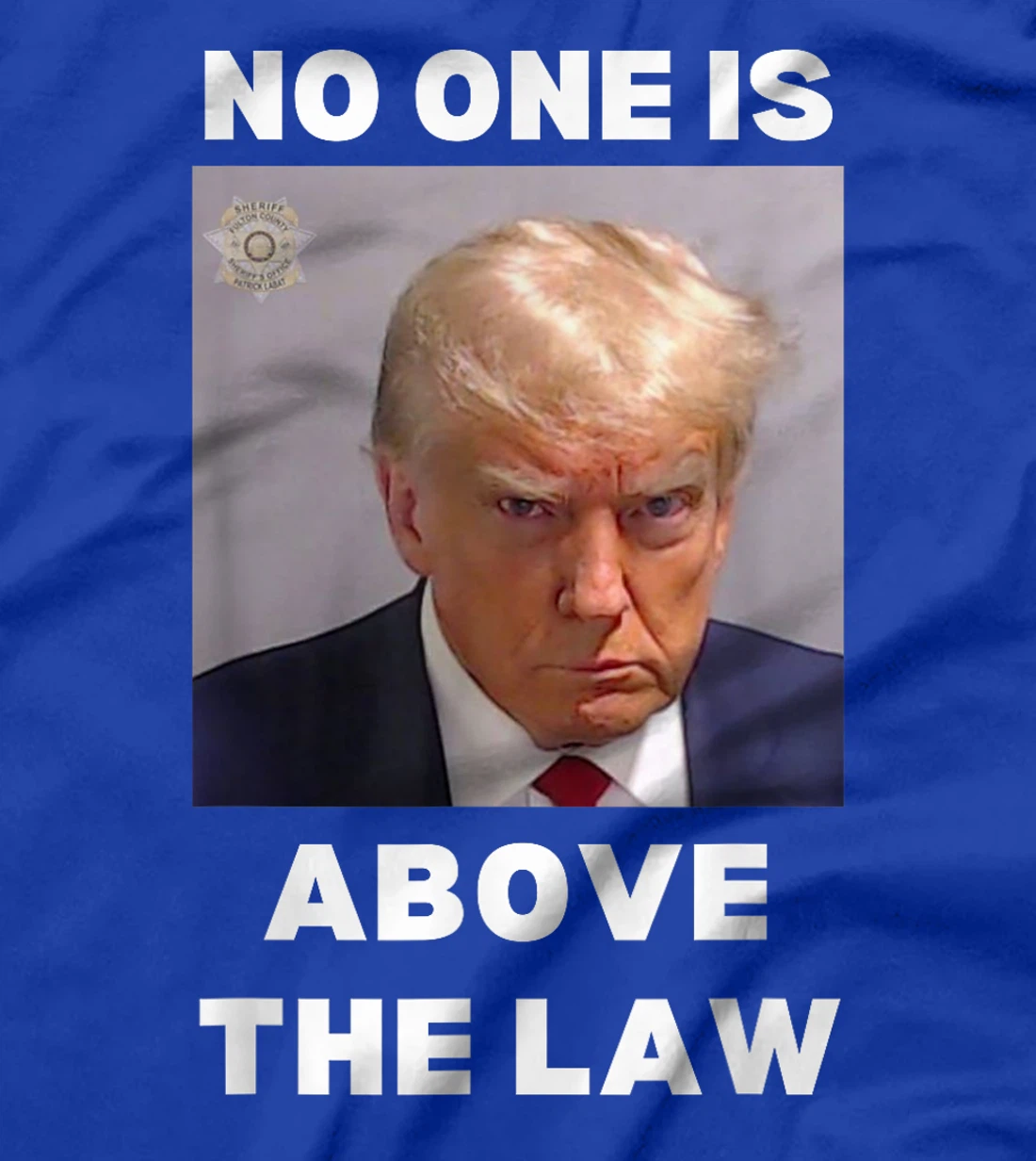 Donald Trump Mug Shot, No One Is Above The Law, Anti-Trump T-Shirt