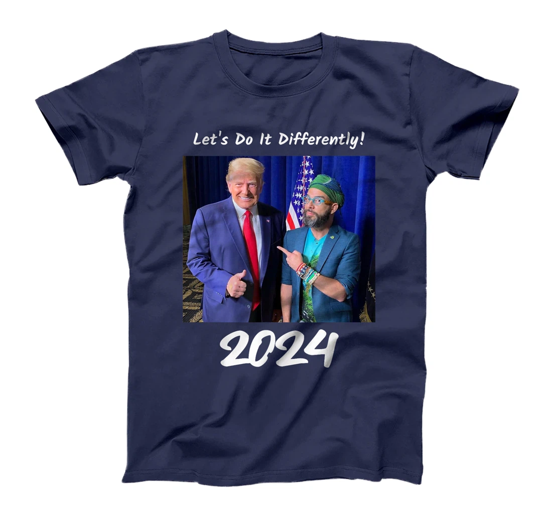 Trump and Otaola 2024 Lets Do It Differently American Flag T-Shirt