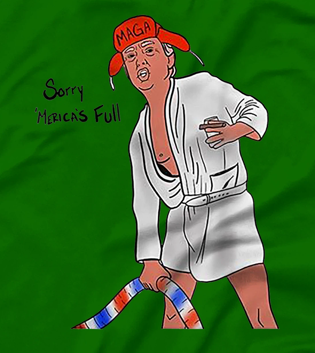 Sorry Merica's Full Funny Anti Trump Christmas Xmas Gift T-Shirt