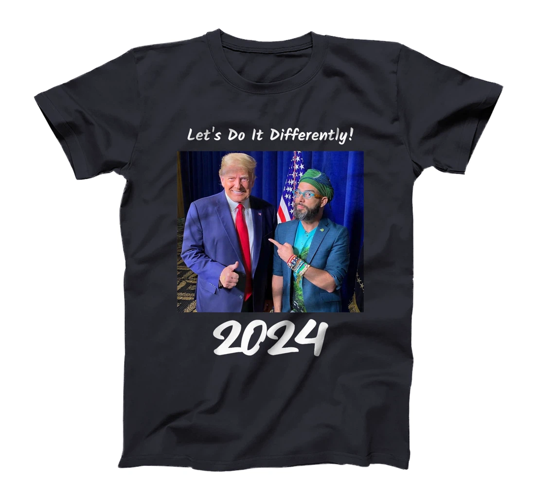 Trump and Otaola 2024 Lets Do It Differently American Flag T-Shirt