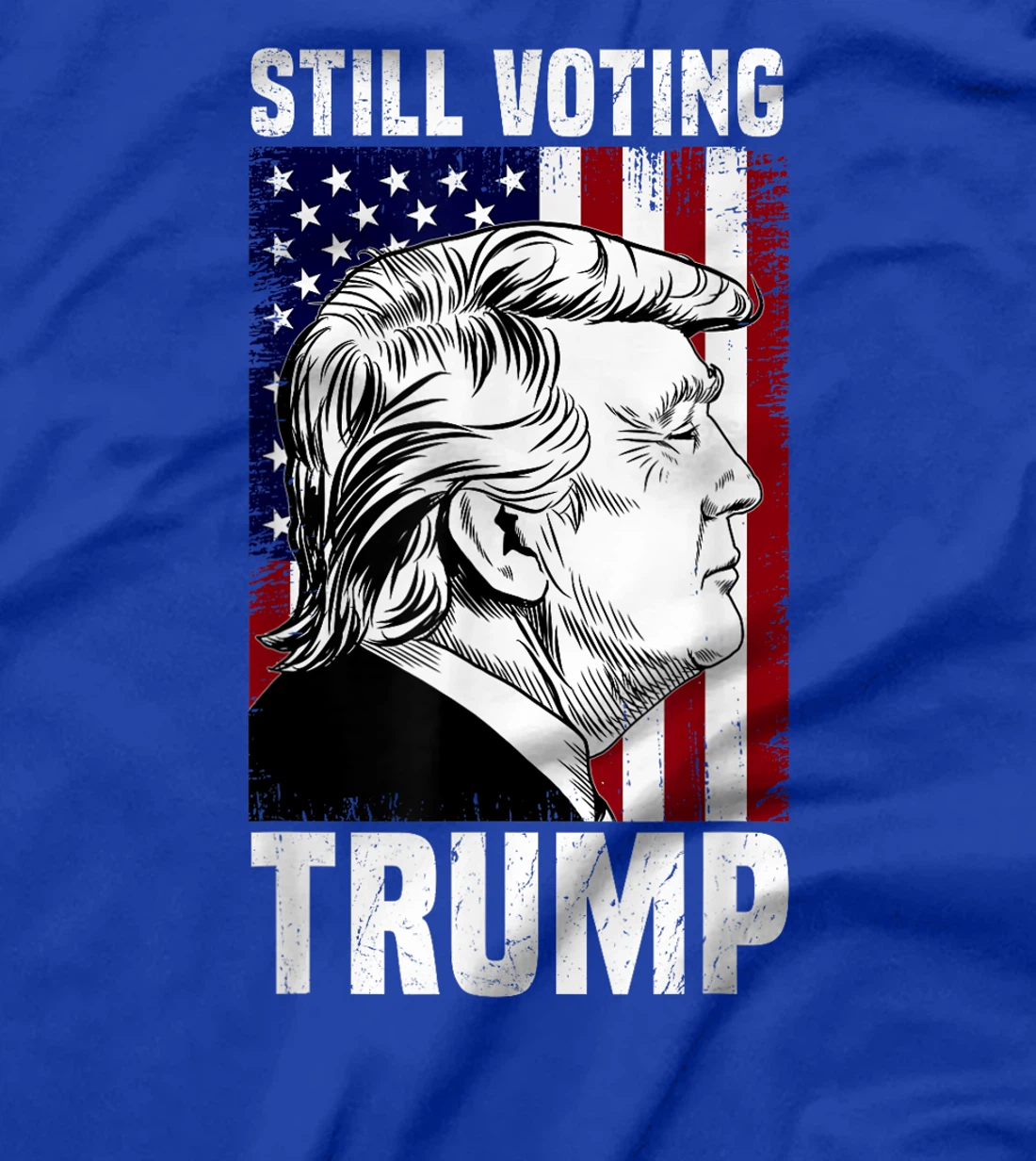 Don't Care Still Voting Trump Patriotic American Flag T-Shirt