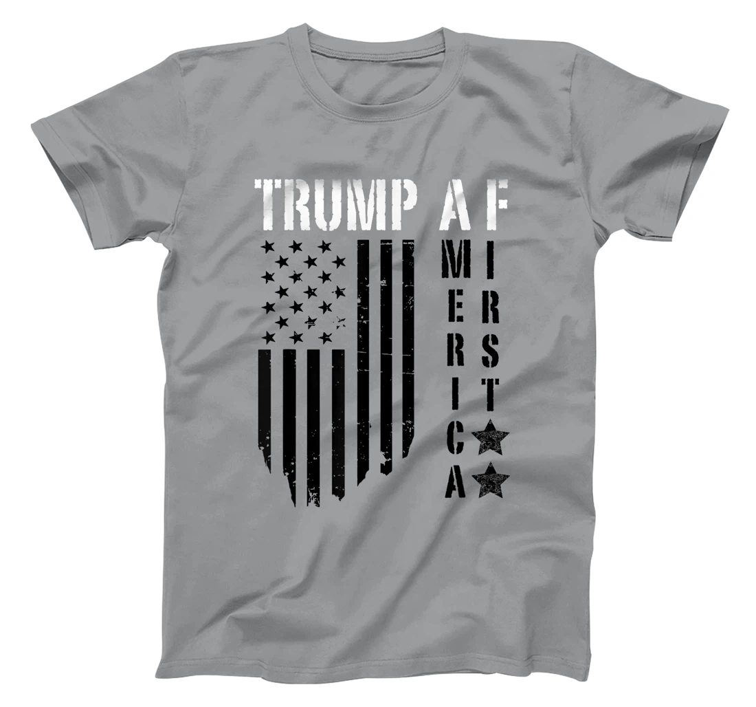 TRUMP AF America First 2024 Republican Patriot Vote USA Flag T-Shirt