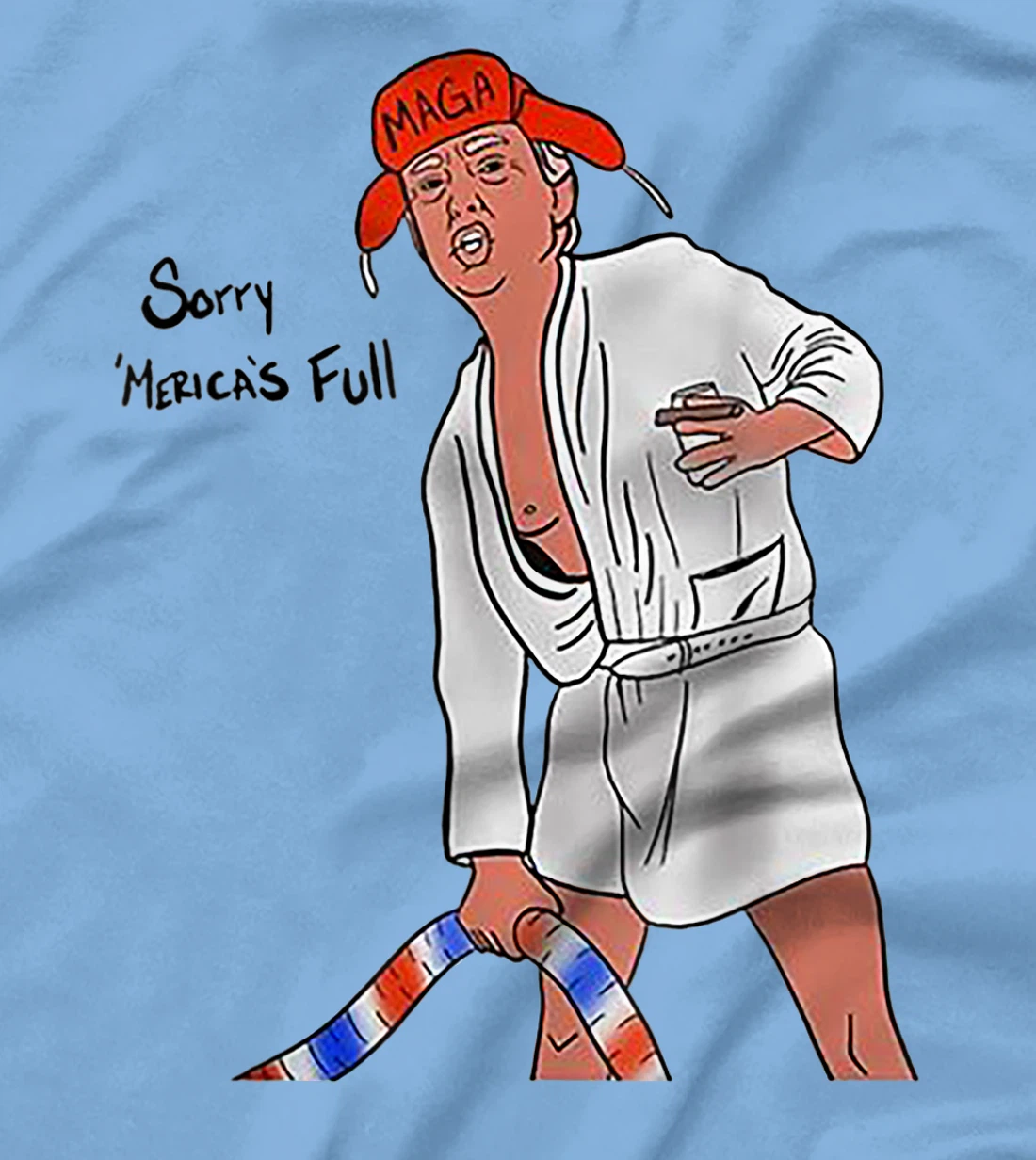 Sorry Merica's Full Funny Anti Trump Christmas Xmas Gift T-Shirt