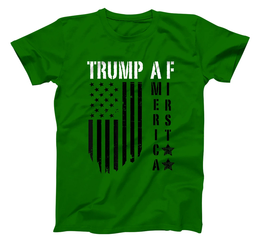 TRUMP AF America First 2024 Republican Patriot Vote USA Flag T-Shirt