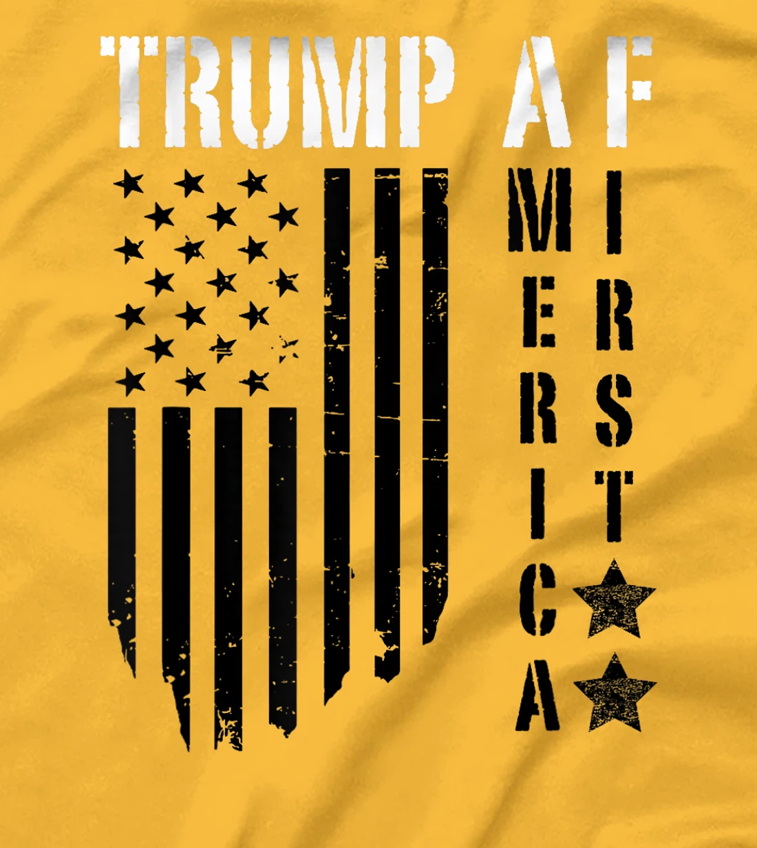 TRUMP AF America First 2024 Republican Patriot Vote USA Flag T-Shirt
