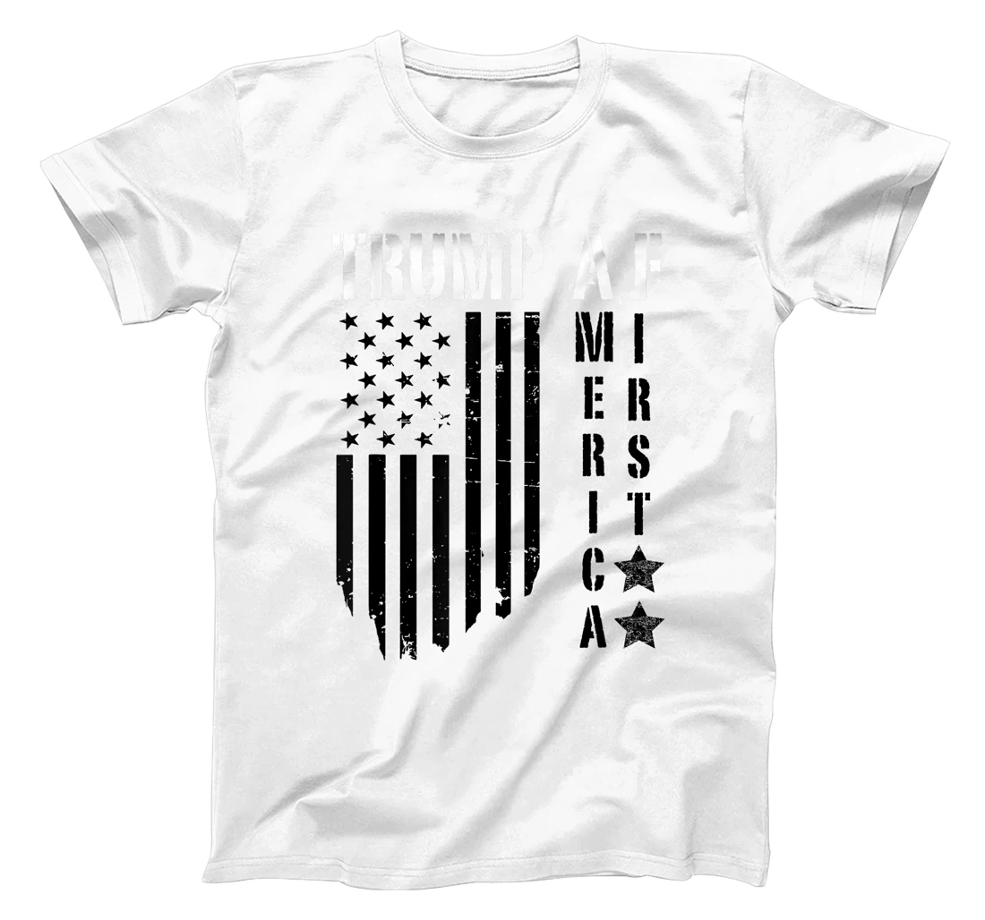 TRUMP AF America First 2024 Republican Patriot Vote USA Flag T-Shirt