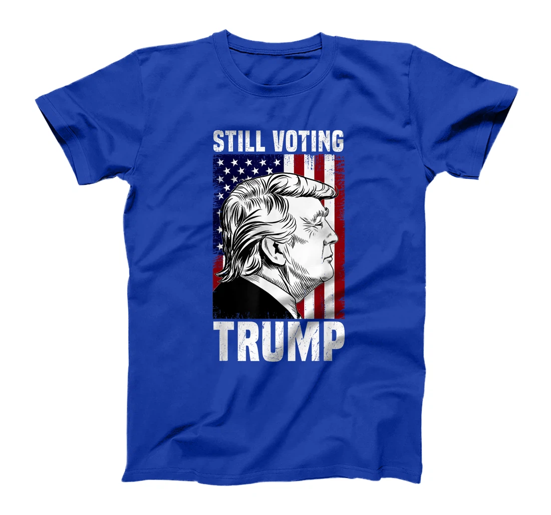 Don't Care Still Voting Trump Patriotic American Flag T-Shirt