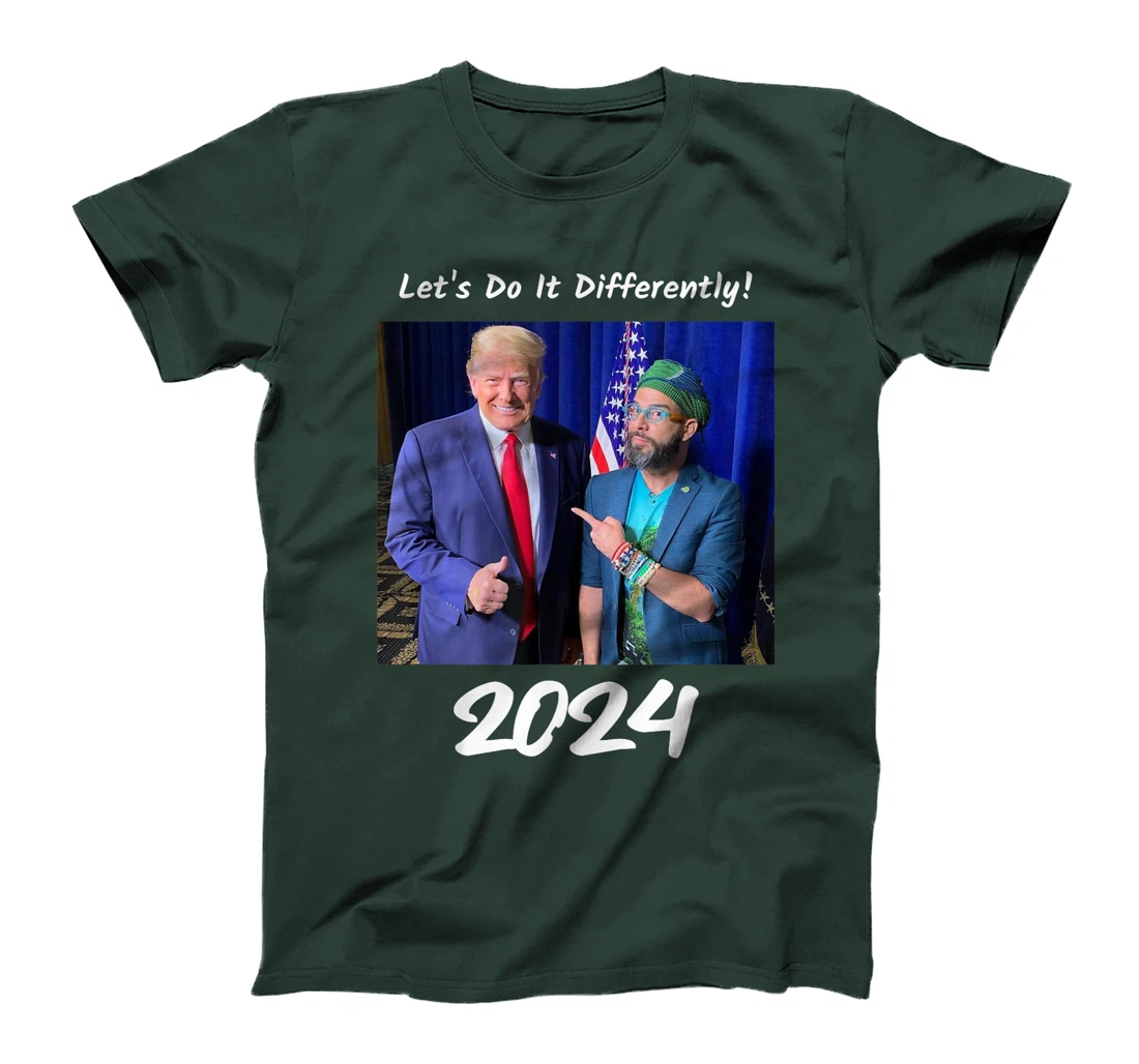 Trump and Otaola 2024 Lets Do It Differently American Flag T-Shirt