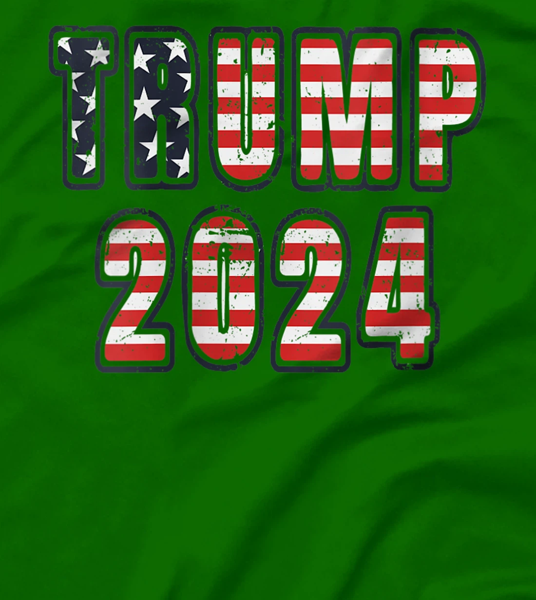 Womens Vintage Trump 2024 American Flag T-Shirt