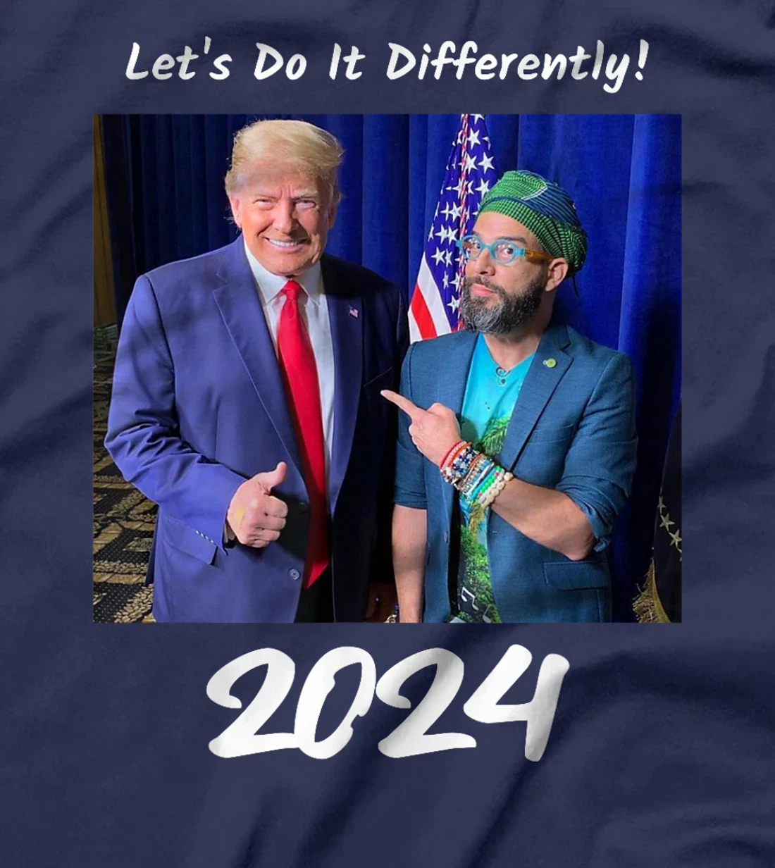 Trump and Otaola 2024 Lets Do It Differently American Flag T-Shirt