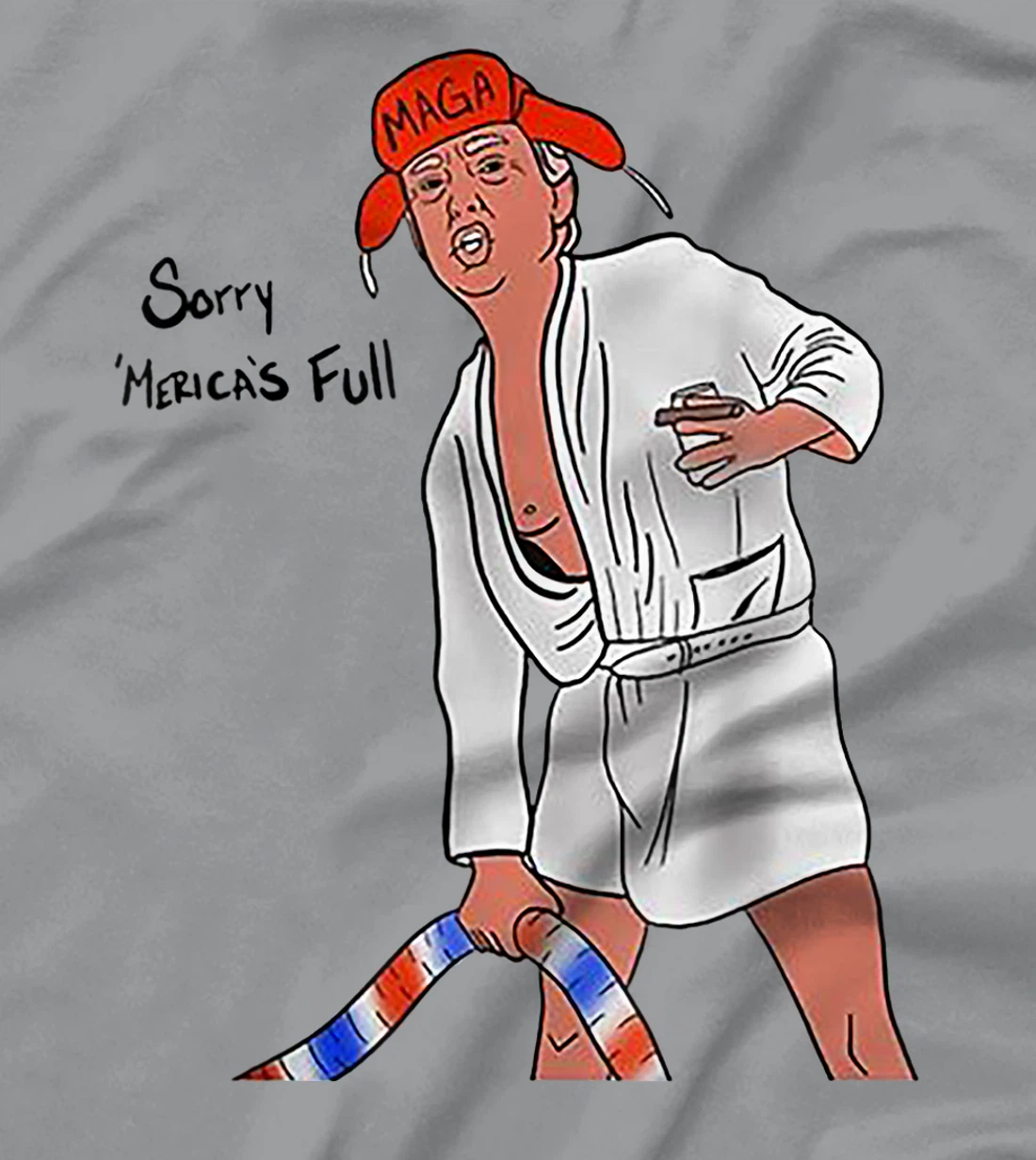 Sorry Merica's Full Funny Anti Trump Christmas Xmas Gift T-Shirt