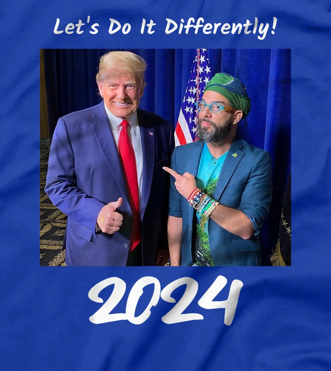 Trump and Otaola 2024 Lets Do It Differently American Flag T-Shirt