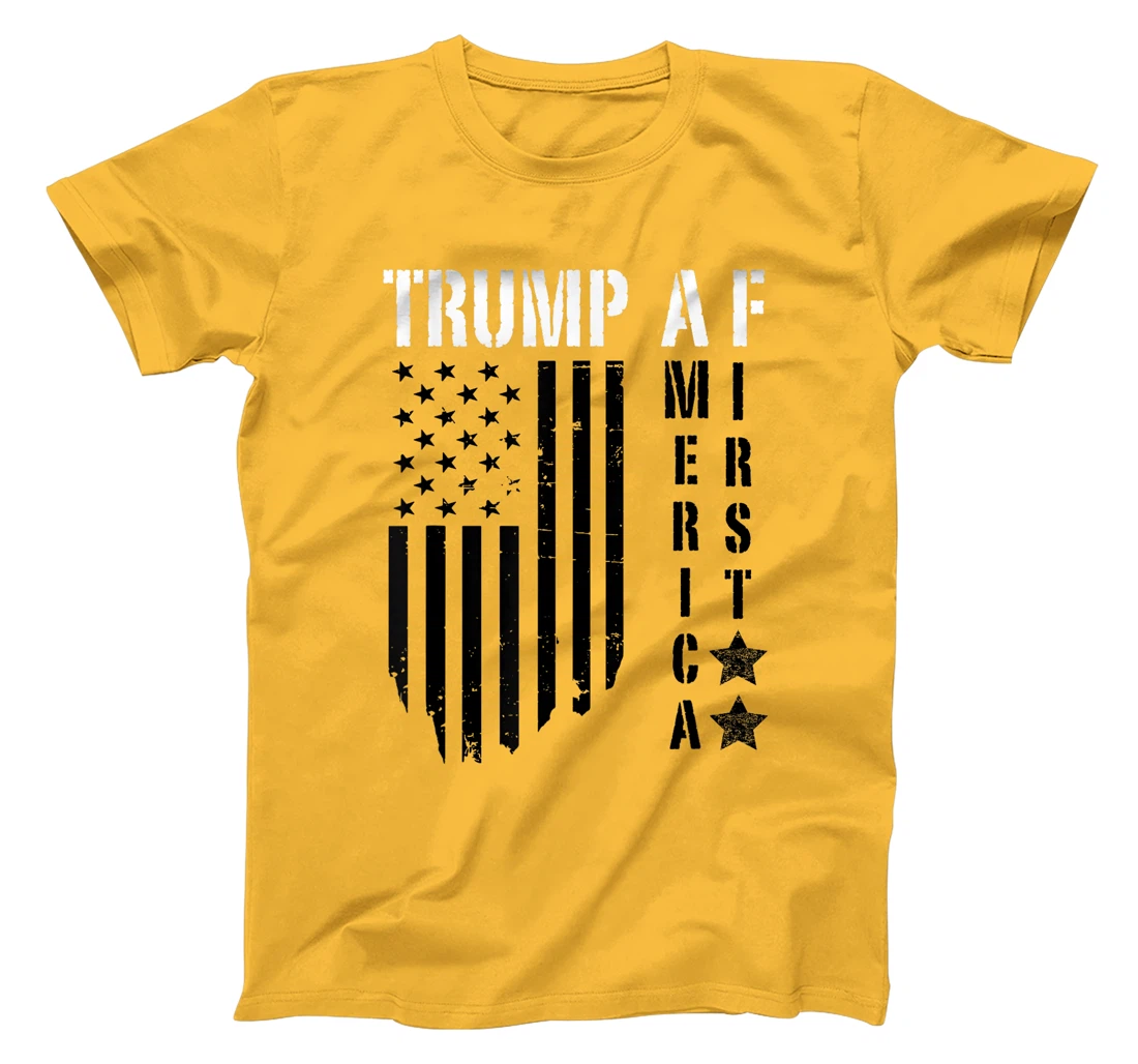 TRUMP AF America First 2024 Republican Patriot Vote USA Flag T-Shirt