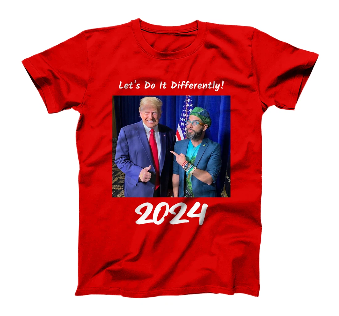 Trump and Otaola 2024 Lets Do It Differently American Flag T-Shirt