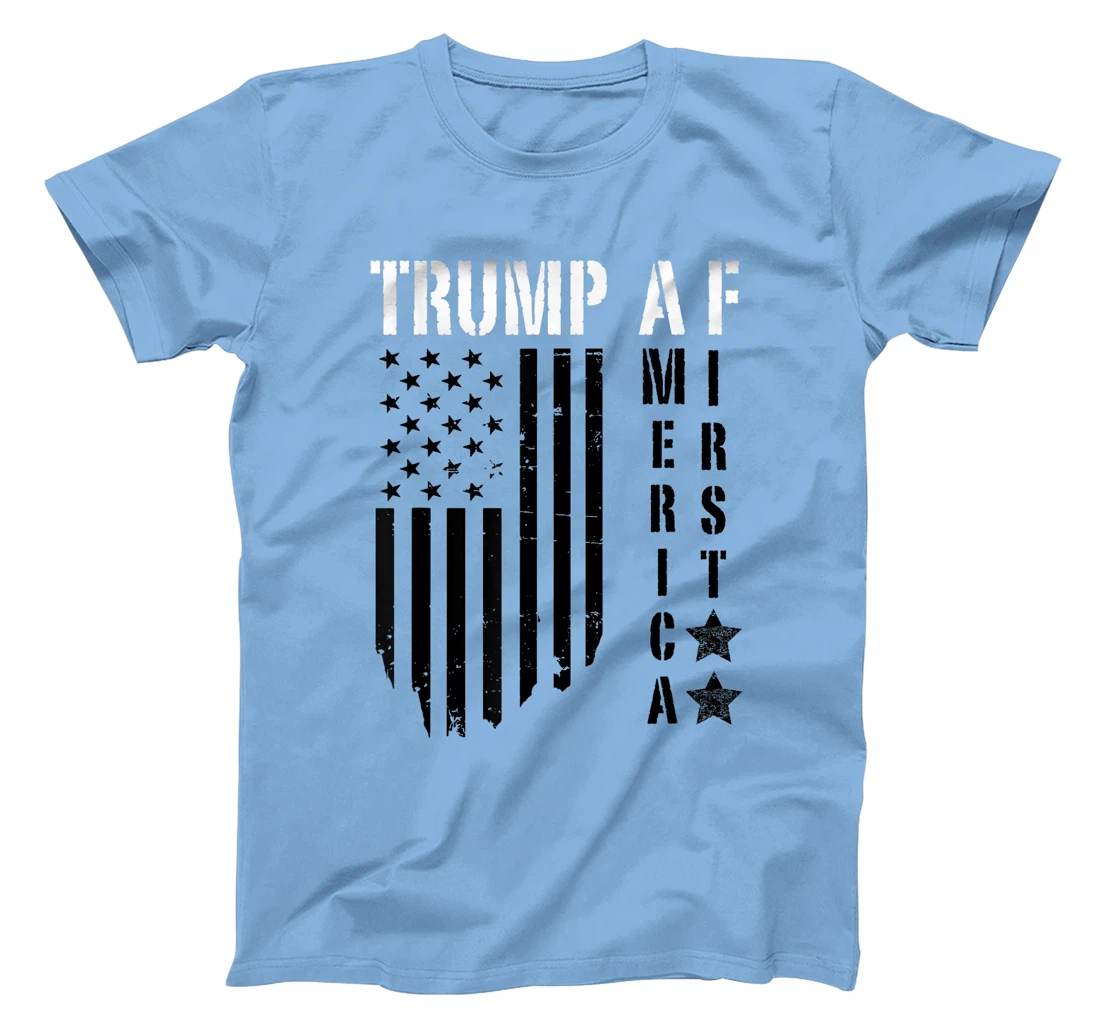 TRUMP AF America First 2024 Republican Patriot Vote USA Flag T-Shirt
