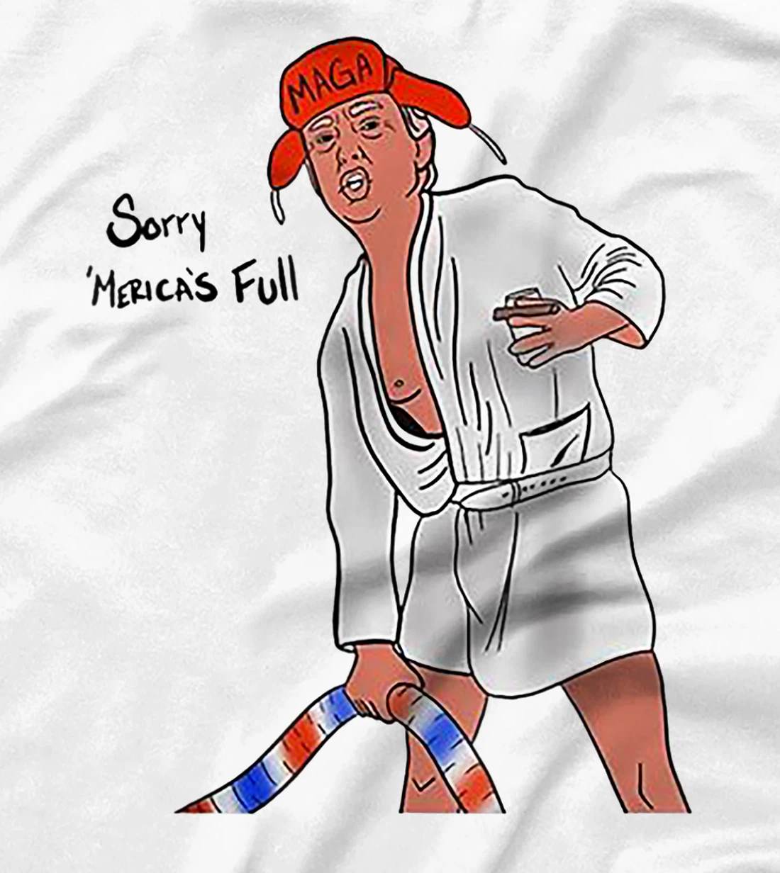 Sorry Merica's Full Funny Anti Trump Christmas Xmas Gift T-Shirt
