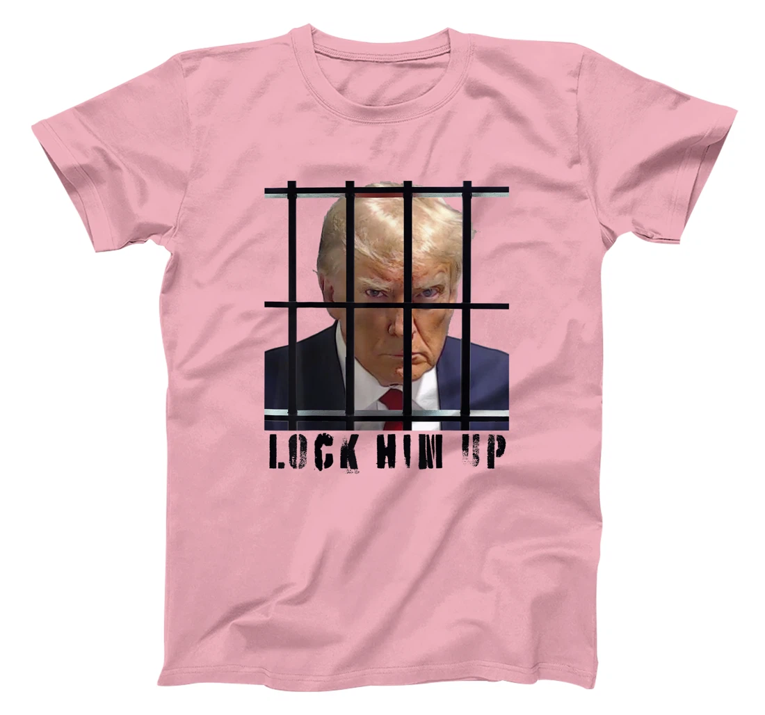 Lock Him Up Donald Trump Behind Bars Authentic Mugshot Photo T-Shirt