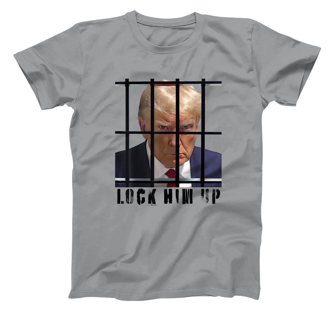 Lock Him Up Donald Trump Behind Bars Authentic Mugshot Photo T-Shirt
