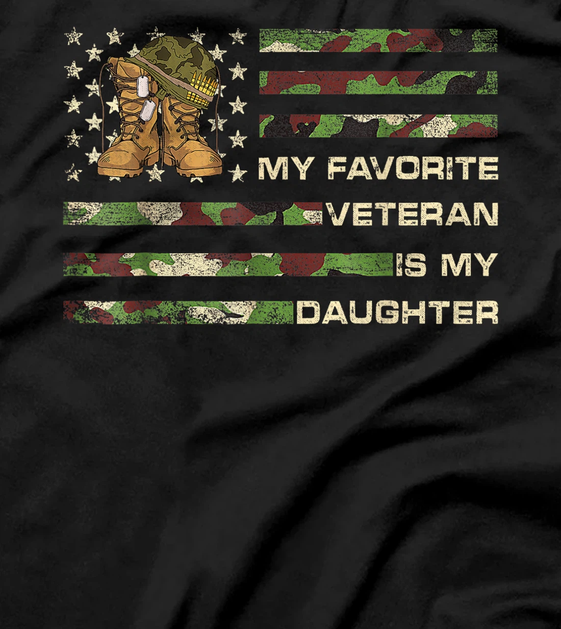 My Favorite Veteran Is My Daughter Proud Parent Veterans Day T-Shirt