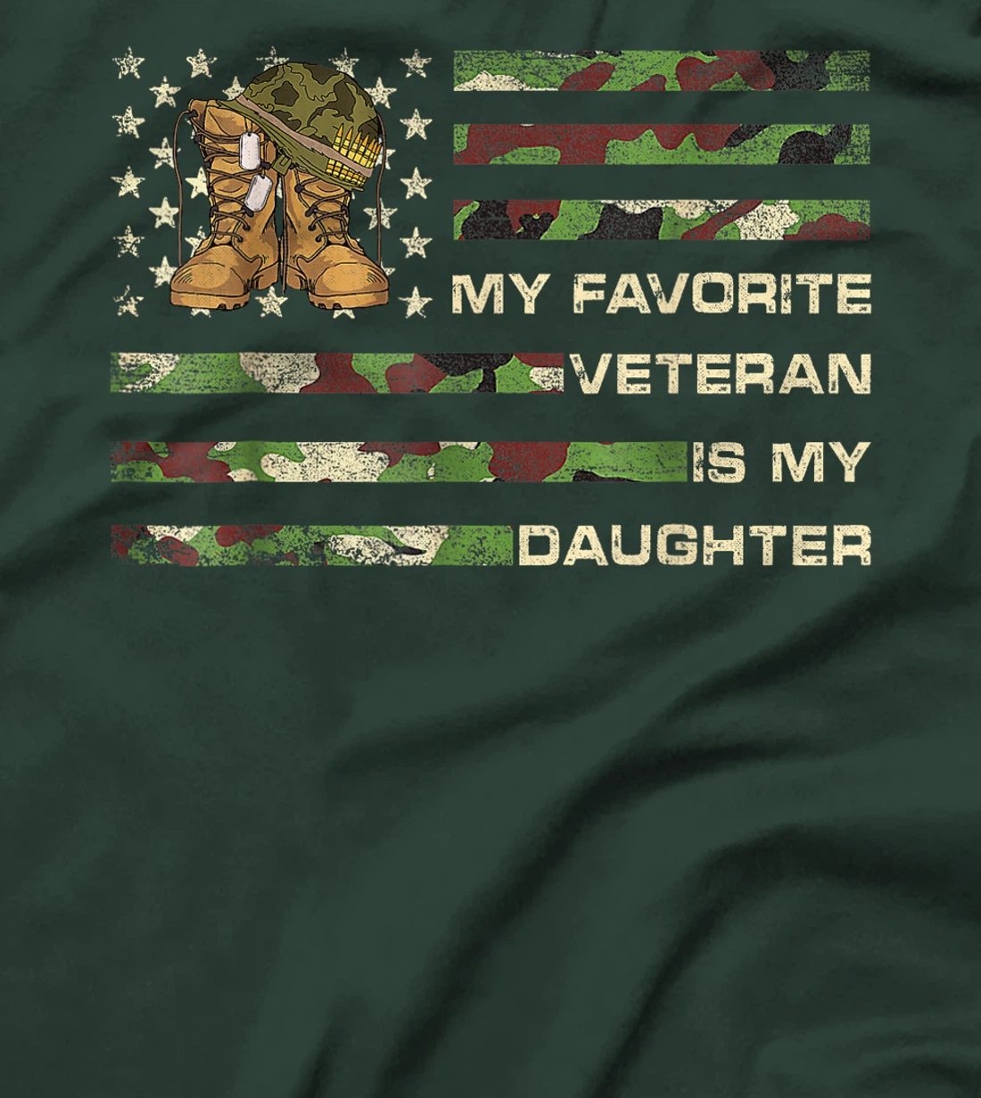 My Favorite Veteran Is My Daughter Proud Parent Veterans Day T-Shirt