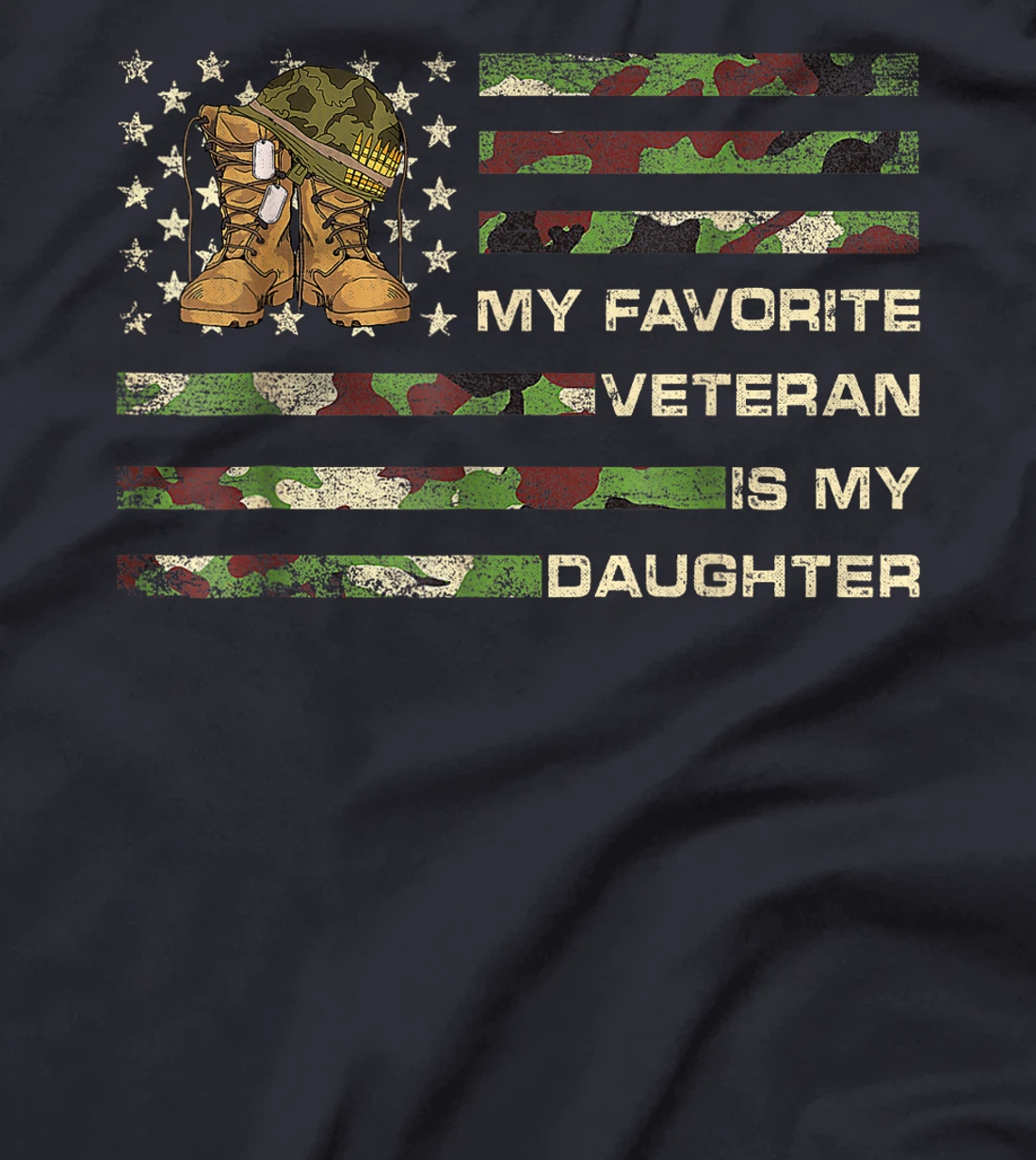 My Favorite Veteran Is My Daughter Proud Parent Veterans Day T-Shirt