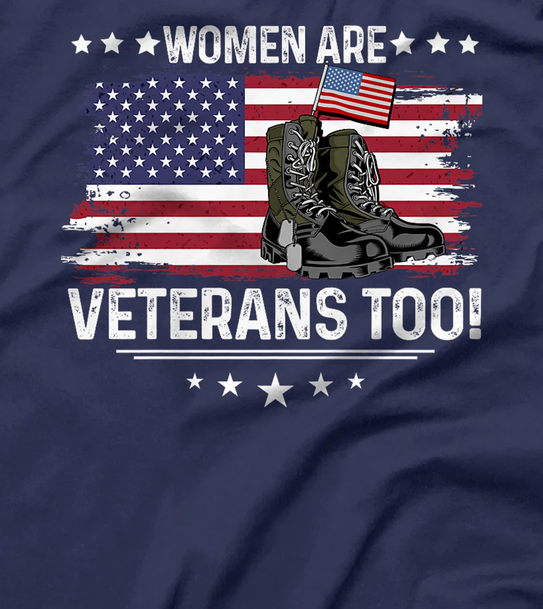 Womens Women Are Veterans Too - Female Veterans Military Boots Premium T-Shirt