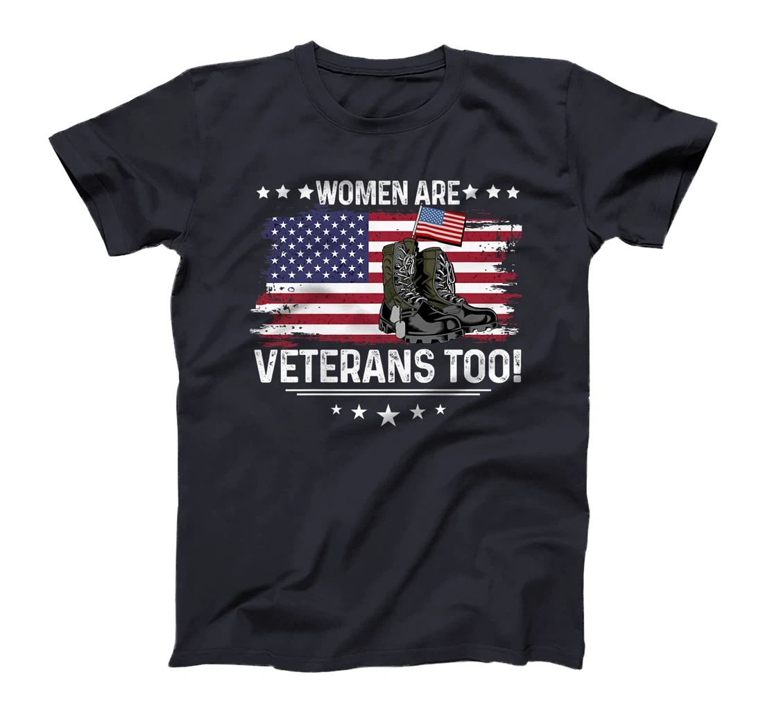 Womens Women Are Veterans Too - Female Veterans Military Boots Premium T-Shirt