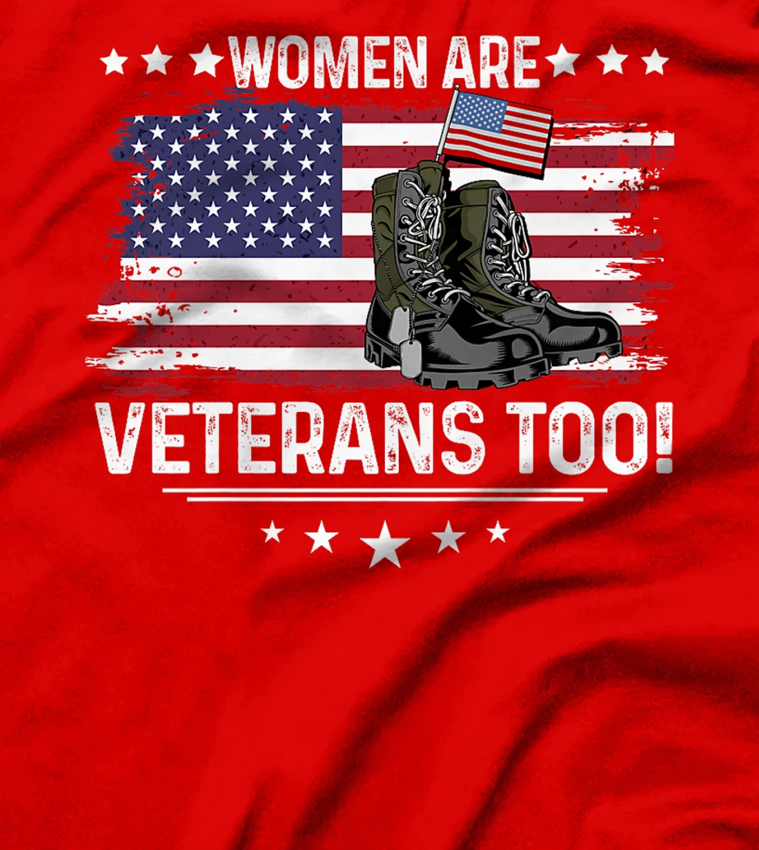Womens Women Are Veterans Too - Female Veterans Military Boots Premium T-Shirt