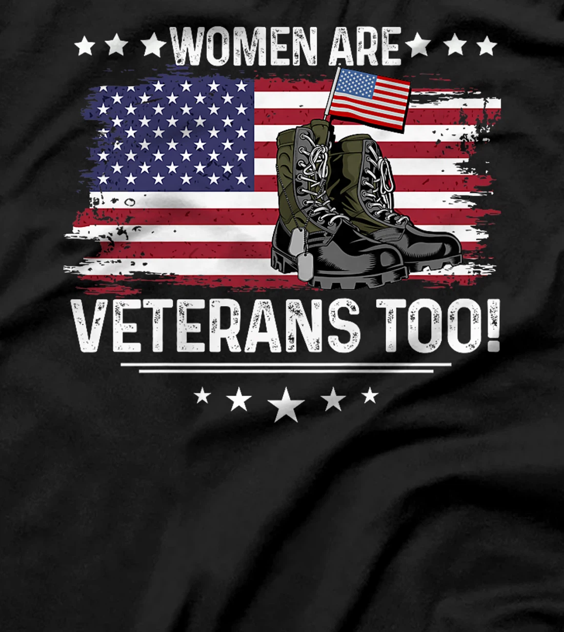 Womens Women Are Veterans Too - Female Veterans Military Boots Premium T-Shirt