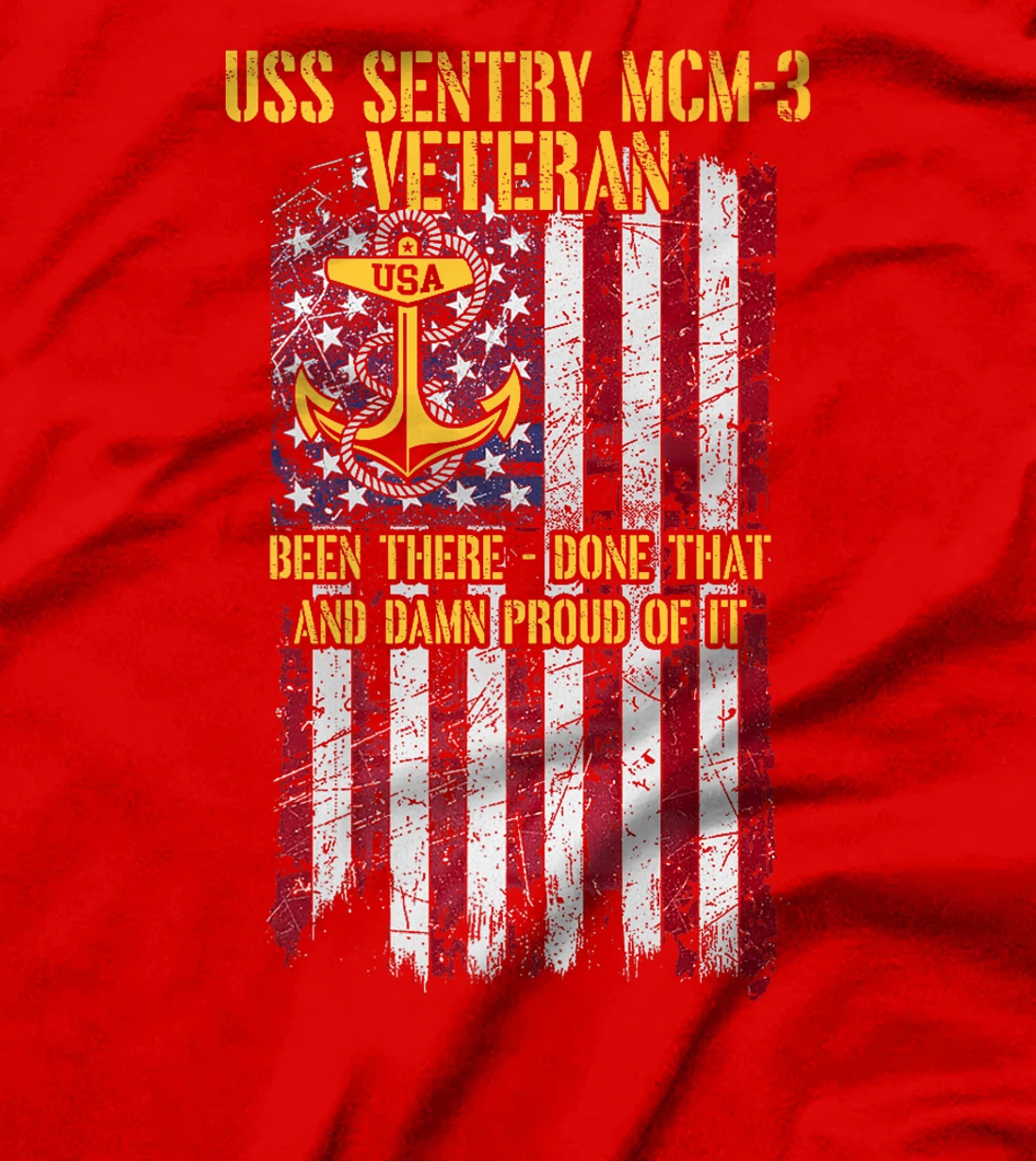 USS Sentry MCM-3 Mine Countermeasures Ship Veteran Premium T-Shirt