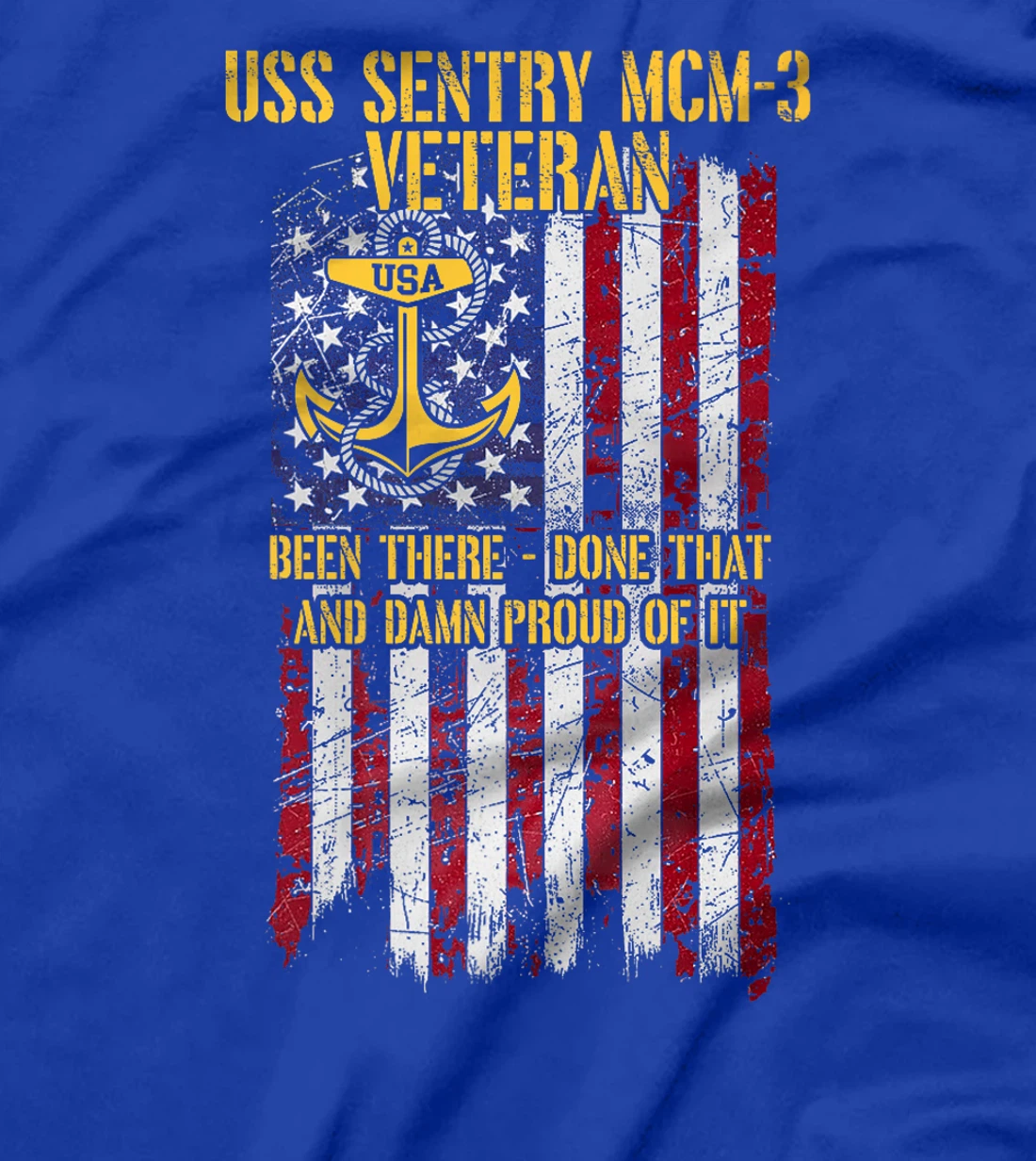 USS Sentry MCM-3 Mine Countermeasures Ship Veteran Premium T-Shirt