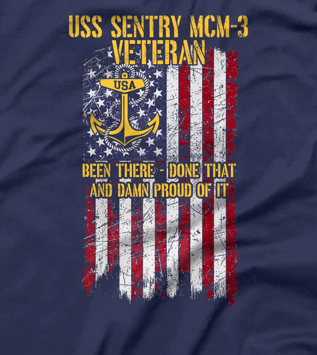 USS Sentry MCM-3 Mine Countermeasures Ship Veteran Premium T-Shirt