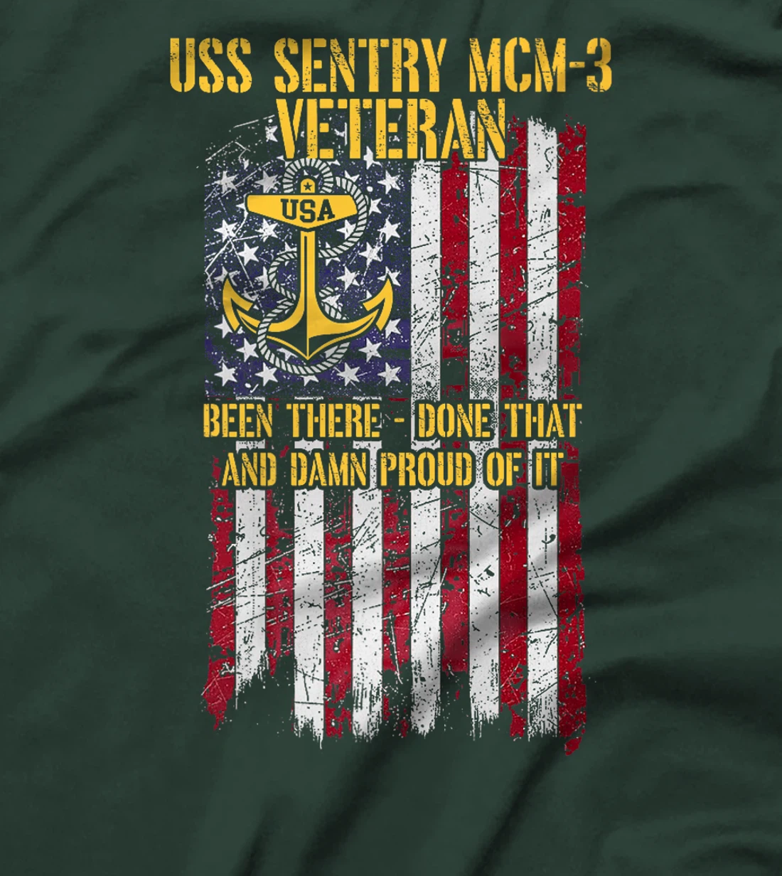 USS Sentry MCM-3 Mine Countermeasures Ship Veteran Premium T-Shirt