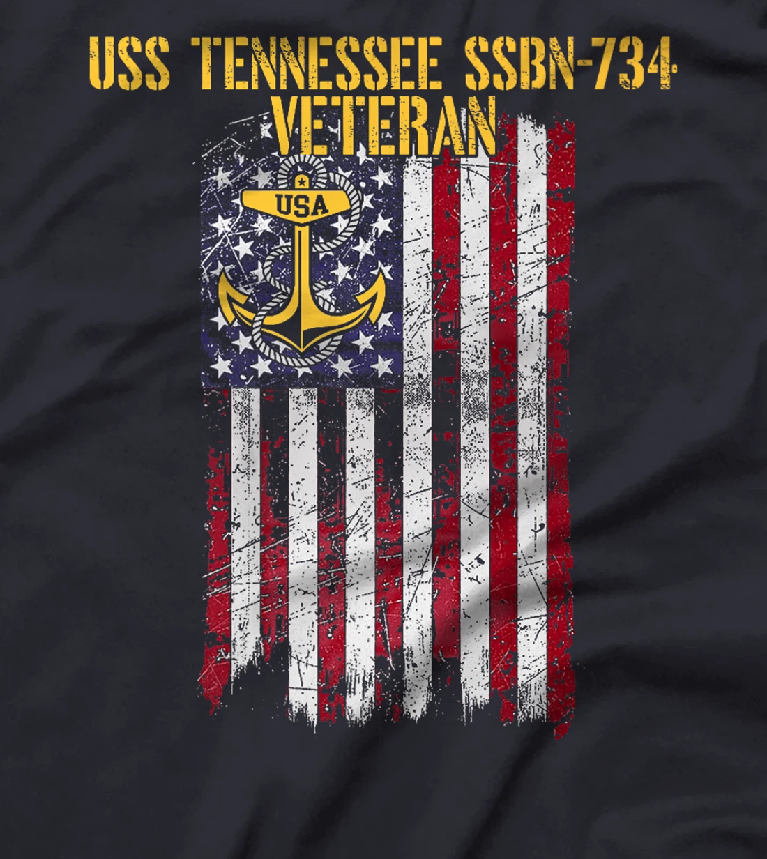 USS Tennessee SSBN-734 Ballistic Missile Submarine Veteran Premium T-Shirt