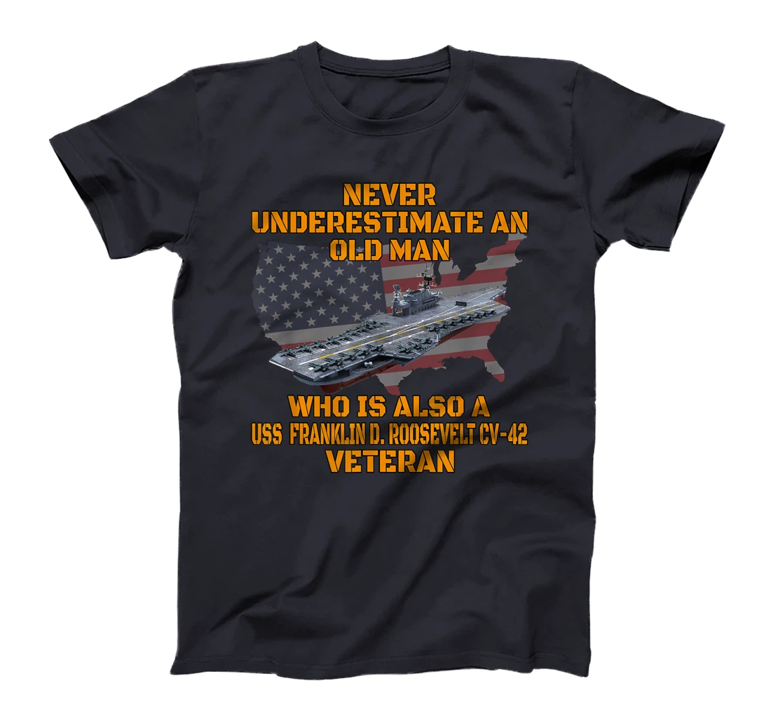 Veteran Aircraft Carrier Franklin D. Roosevelt CV-42 Warship T-Shirt