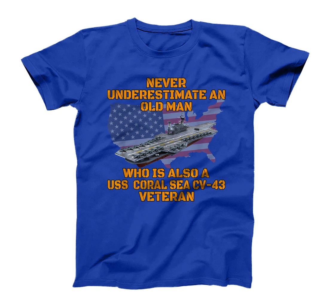 Veteran Day Aircraft Carrier Coral Sea CV-43 Warship Grandpa T-Shirt