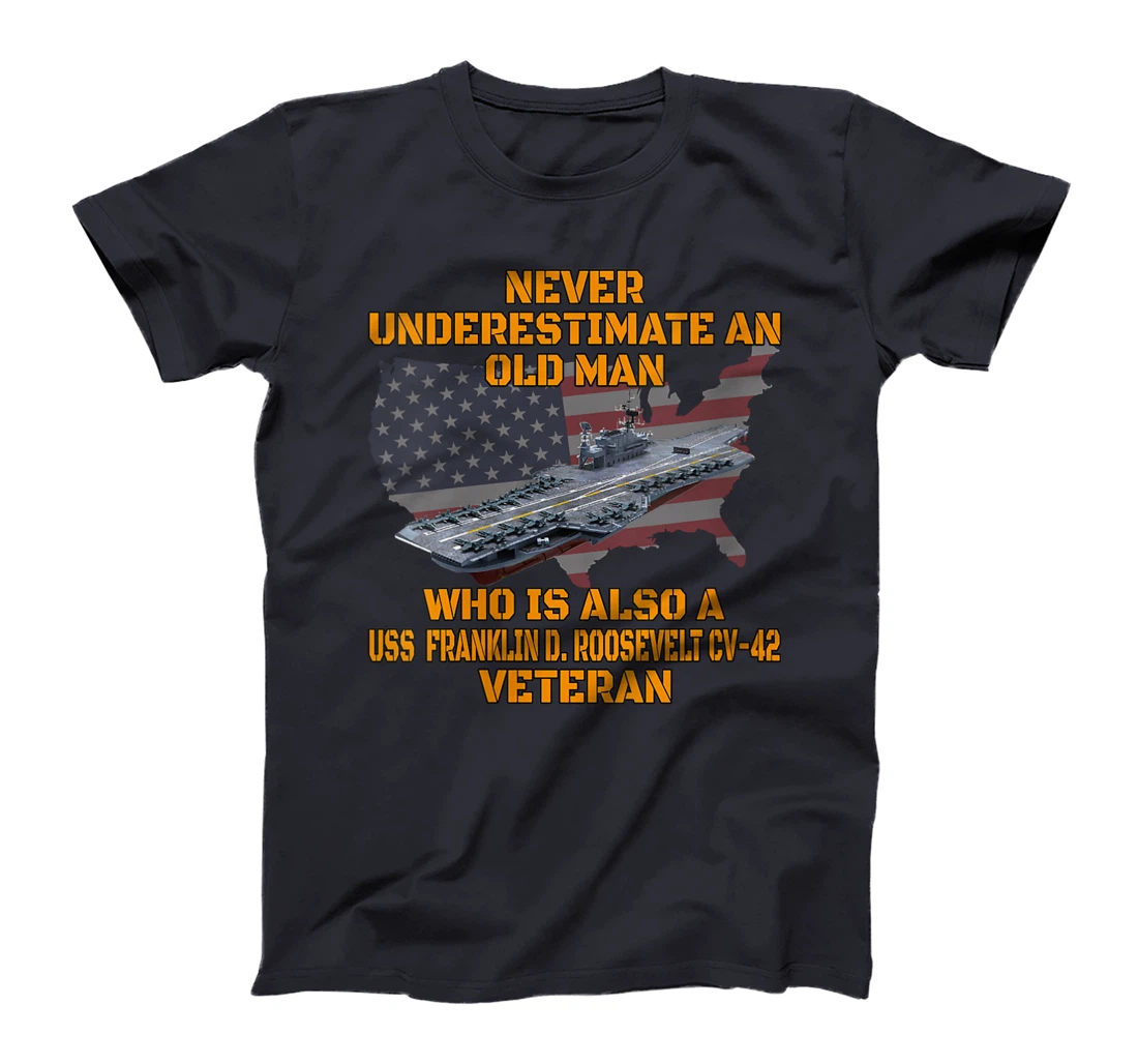 Veteran Aircraft Carrier Franklin D. Roosevelt CV-42 Warship T-Shirt