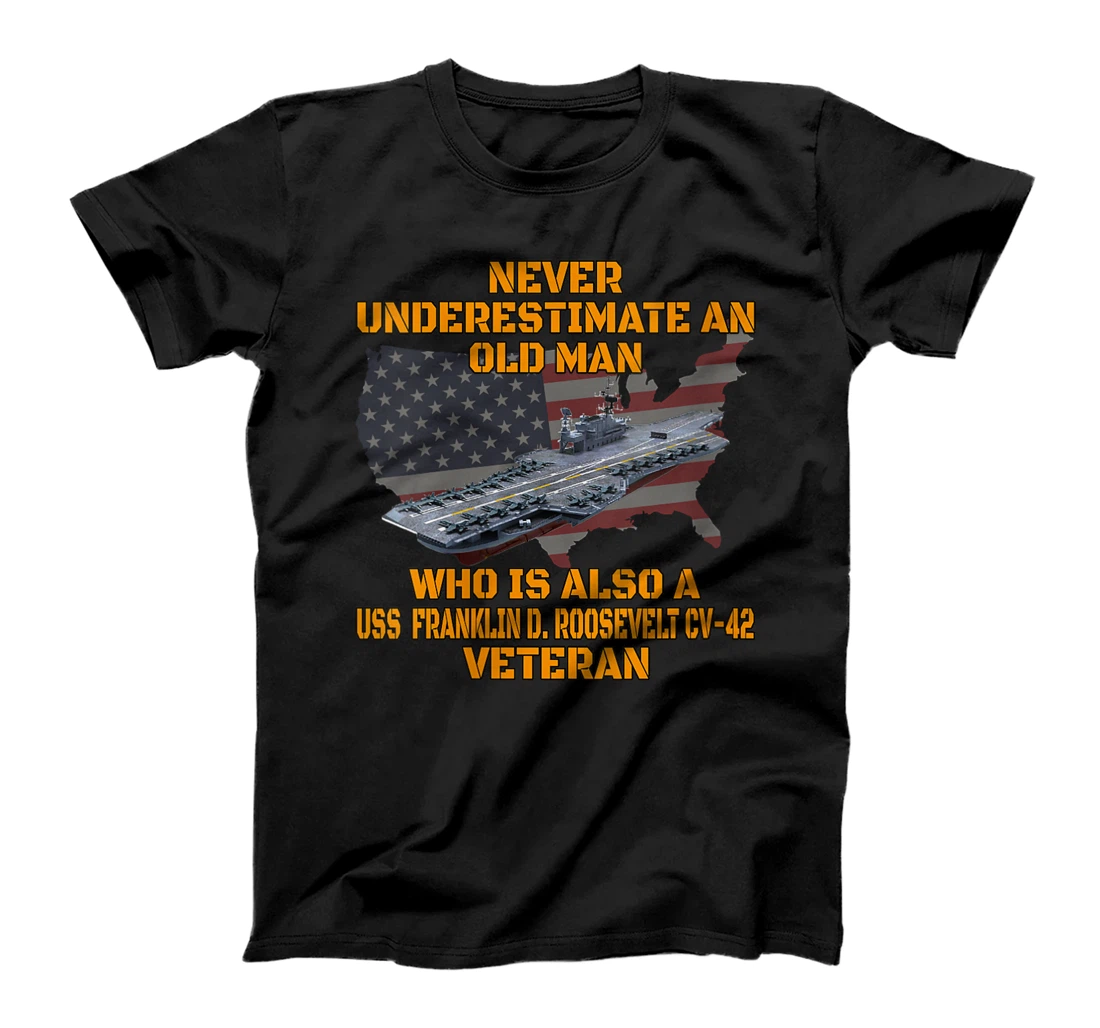 Veteran Aircraft Carrier Franklin D. Roosevelt CV-42 Warship T-Shirt