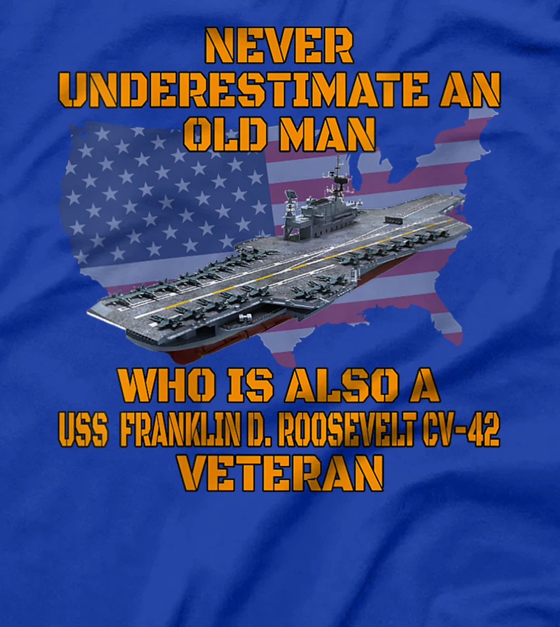 Veteran Aircraft Carrier Franklin D. Roosevelt CV-42 Warship T-Shirt