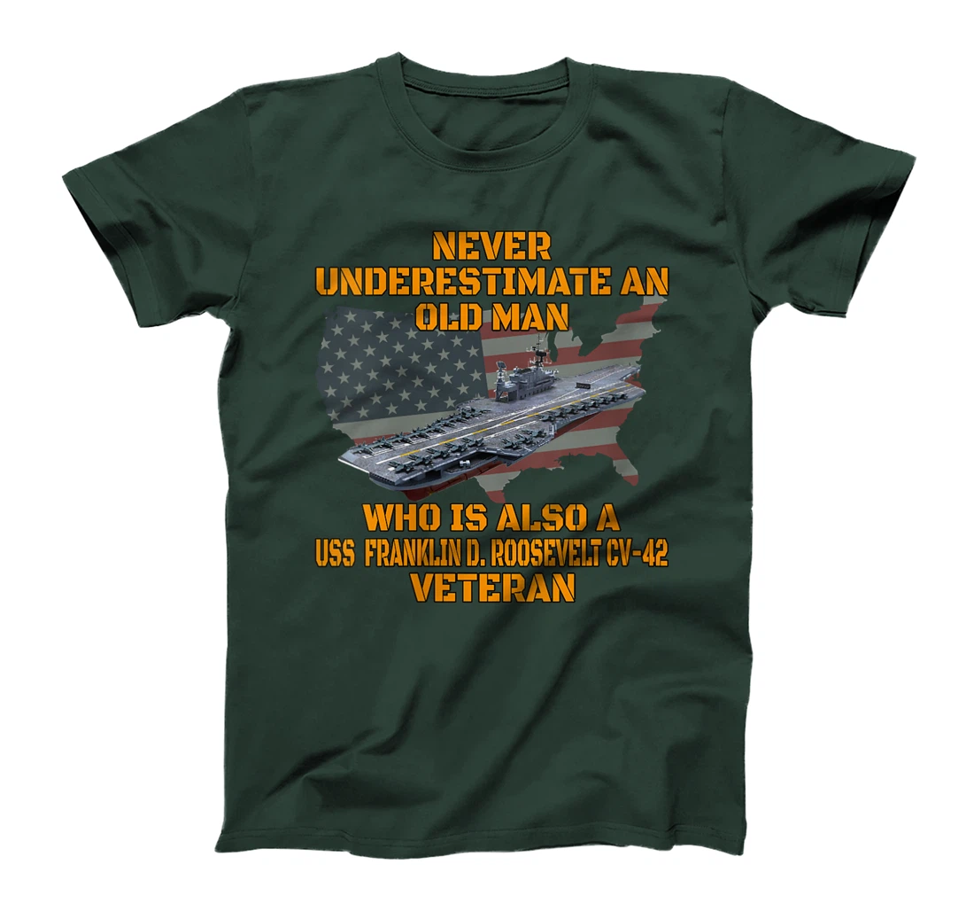 Veteran Aircraft Carrier Franklin D. Roosevelt CV-42 Warship T-Shirt