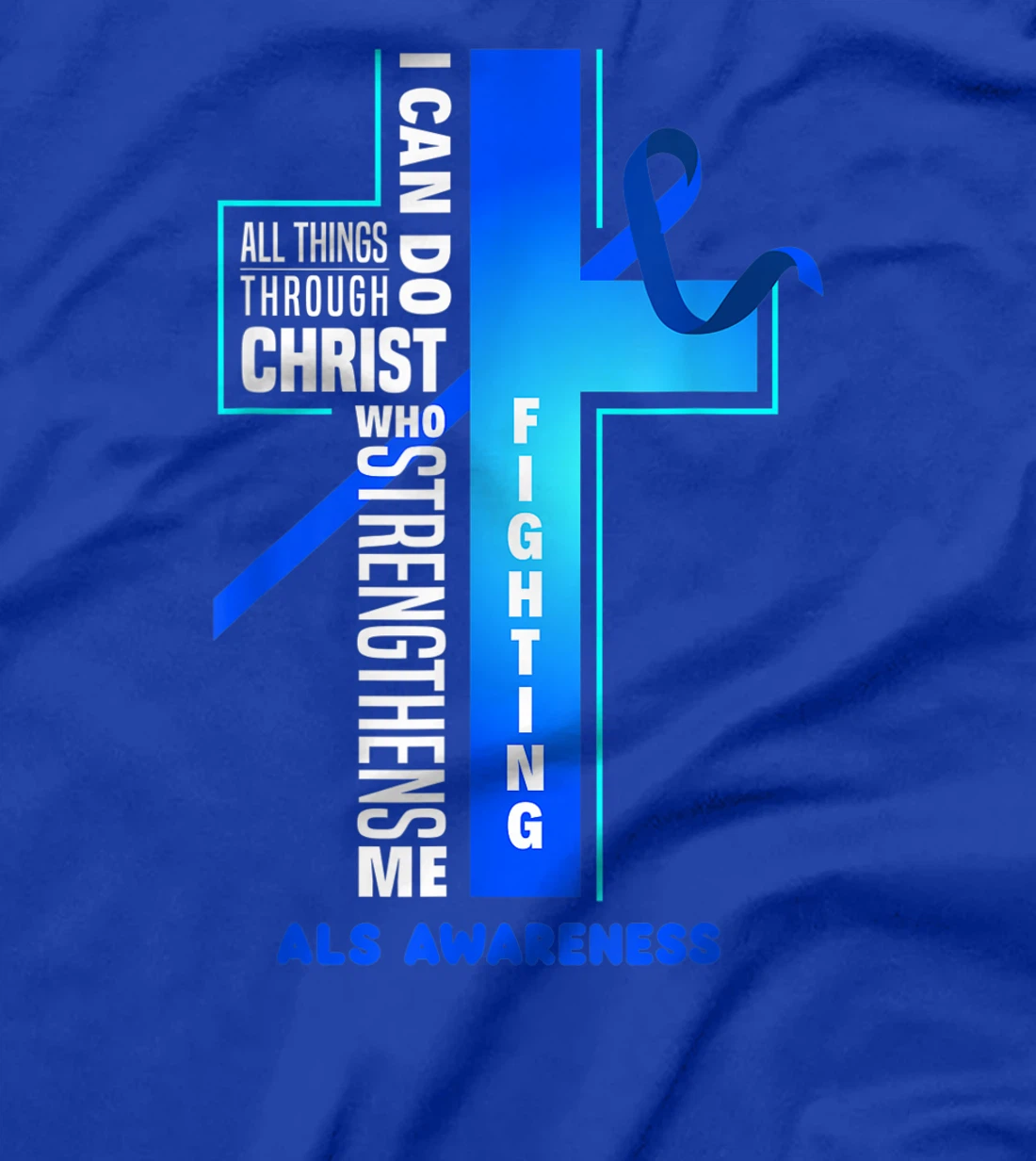 Faith God Jesus Christ ALS Warrior ALS Fighter ALS Awareness T-Shirt